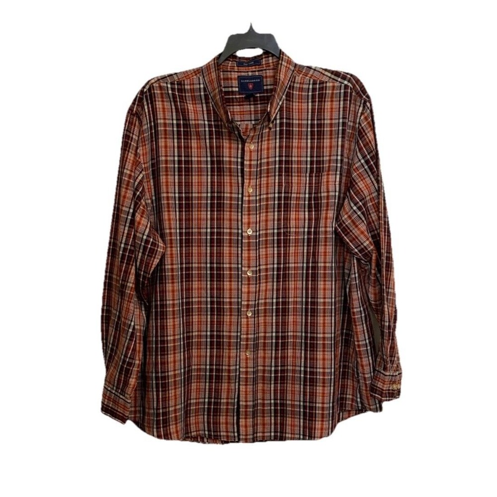 Saddlebred Button Down Shirt Mens Size XXL Plaid Long Sleeve Western